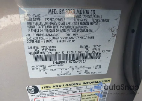 1FMDK03187GA40467